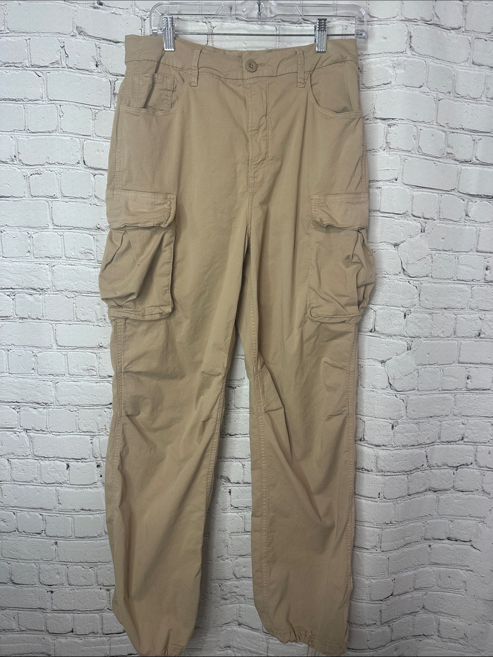 Good American tan Baggy Cargo Pants Women’s Size 4/27